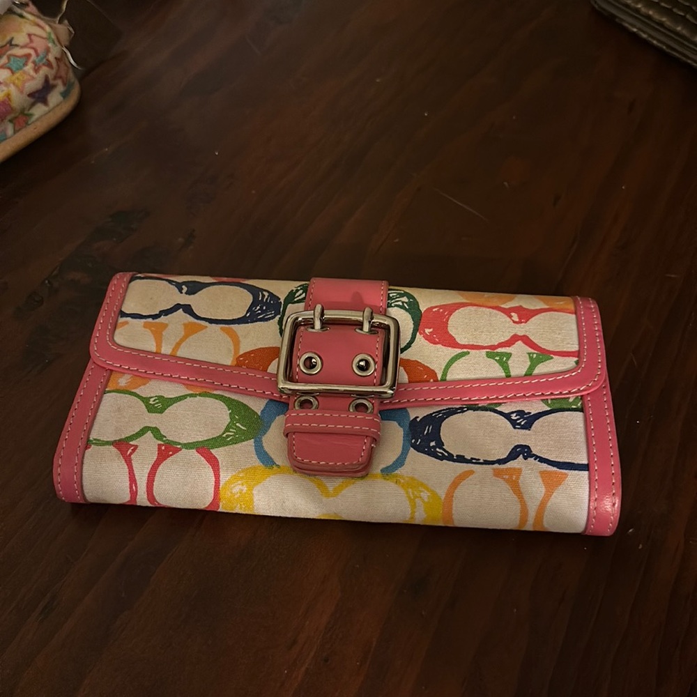 Colorful coach wallet